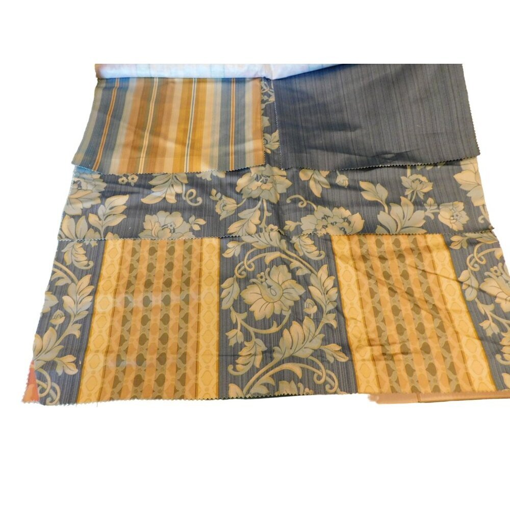 Vintage Floral Striped Fabric Remnants Multiple Colors & Patterns Cotton Blend I - Picture 8 of 13